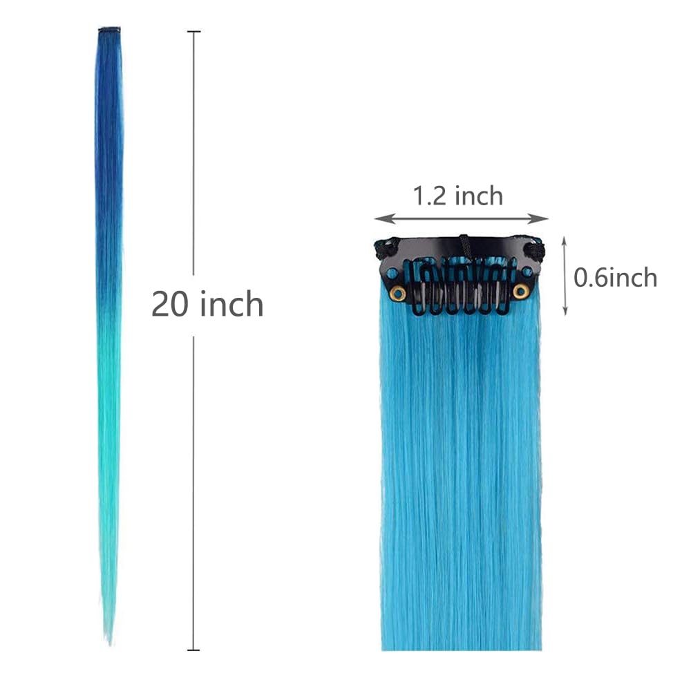 Festival Rainbow Hair Extensions - Clip-In Highlights Kit