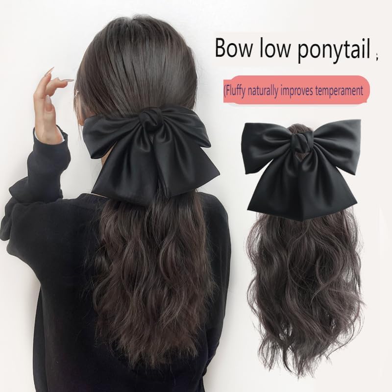 Miss Lirenn® Voluminous Curly Ponytail Hair Extension - Brown with Bow Clip