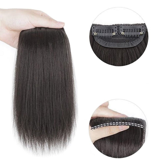 Invisible Clip-In Hair Extension - Natural Black Human Hair for Thinning Hair