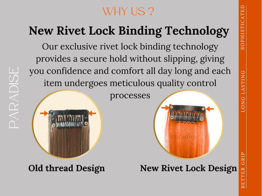 Fiery Orange Hair Extensions - 22" Straight Clips (Pack of 6)