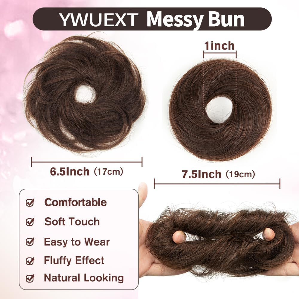 HAIR WALA™ Human Hair Chignon Scrunchie - Messy Bun Style