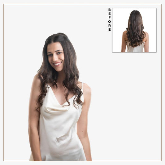 Mocha Magic Clip-In Color Streaks - 10 Inch Human Hair Extensions Set