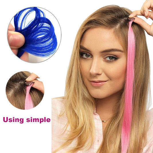 Festival Rainbow Hair Extensions - Clip-In Highlights Kit