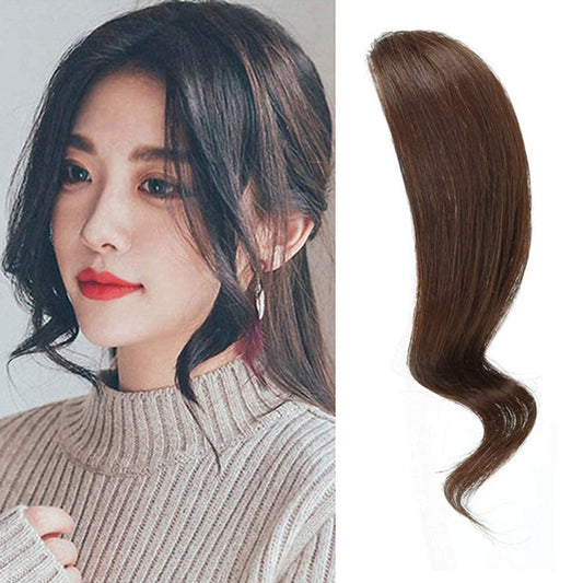 AL ZAHRA Clip-In Side Bangs - Real Human Hair Wave Fringe