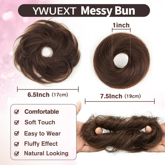 HAIR WALA™ Human Hair Chignon Scrunchie - Messy Bun Style