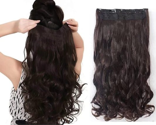 Brown Wavy Hair Extensions - 24 Inch by Pema
