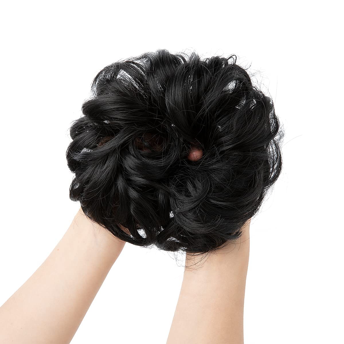 CLITZ Clip-In Messy Bun Hairpiece - Natural Black