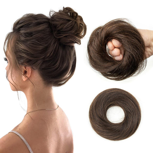 HAIR WALA™ Human Hair Chignon Scrunchie - Messy Bun Style