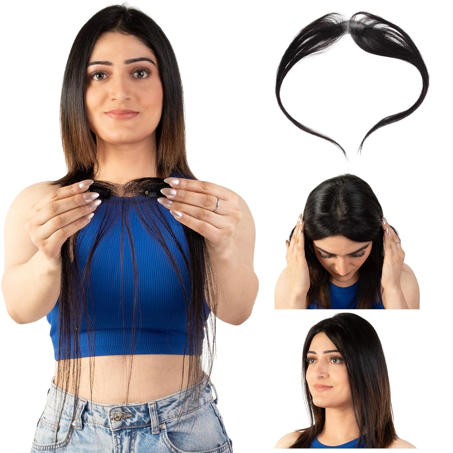 Capilus Frontline Coverage Patch - 100% Human Hair (Black)